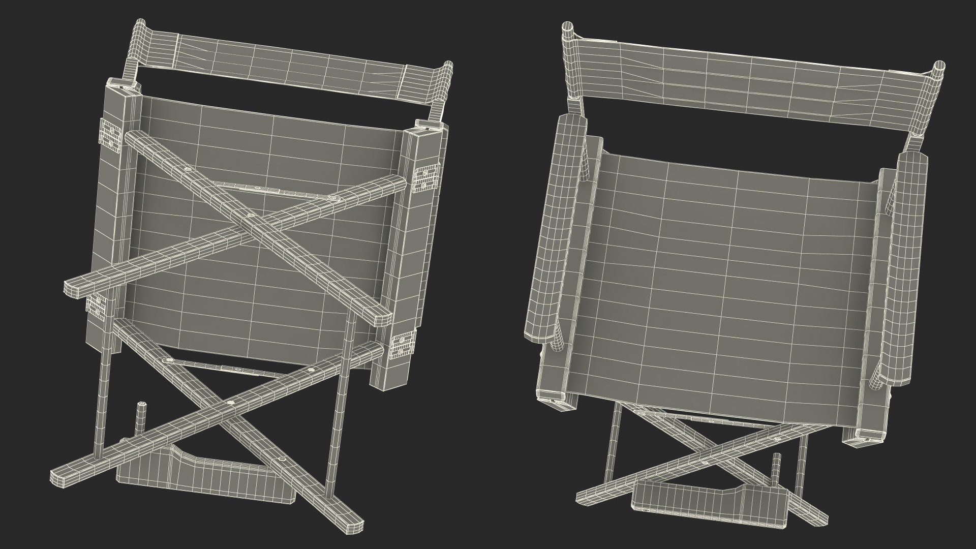 Classic Directors Foldable Chair 3D