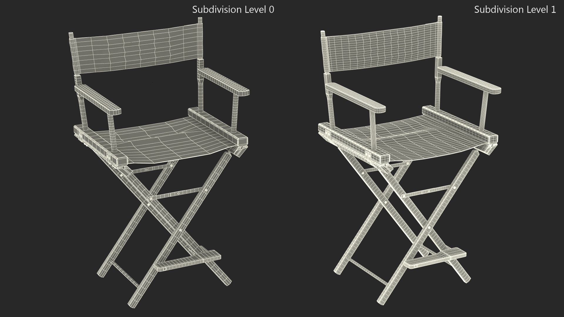 Classic Directors Foldable Chair 3D