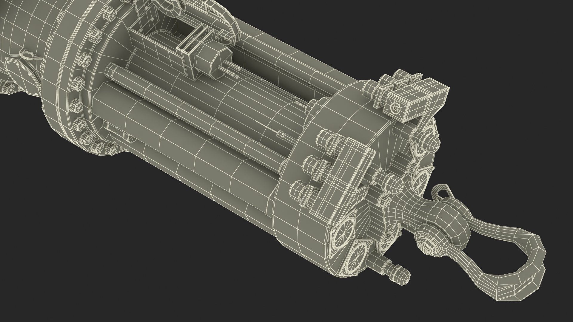 Marine Hydraulic Pile Hammer Old 3D