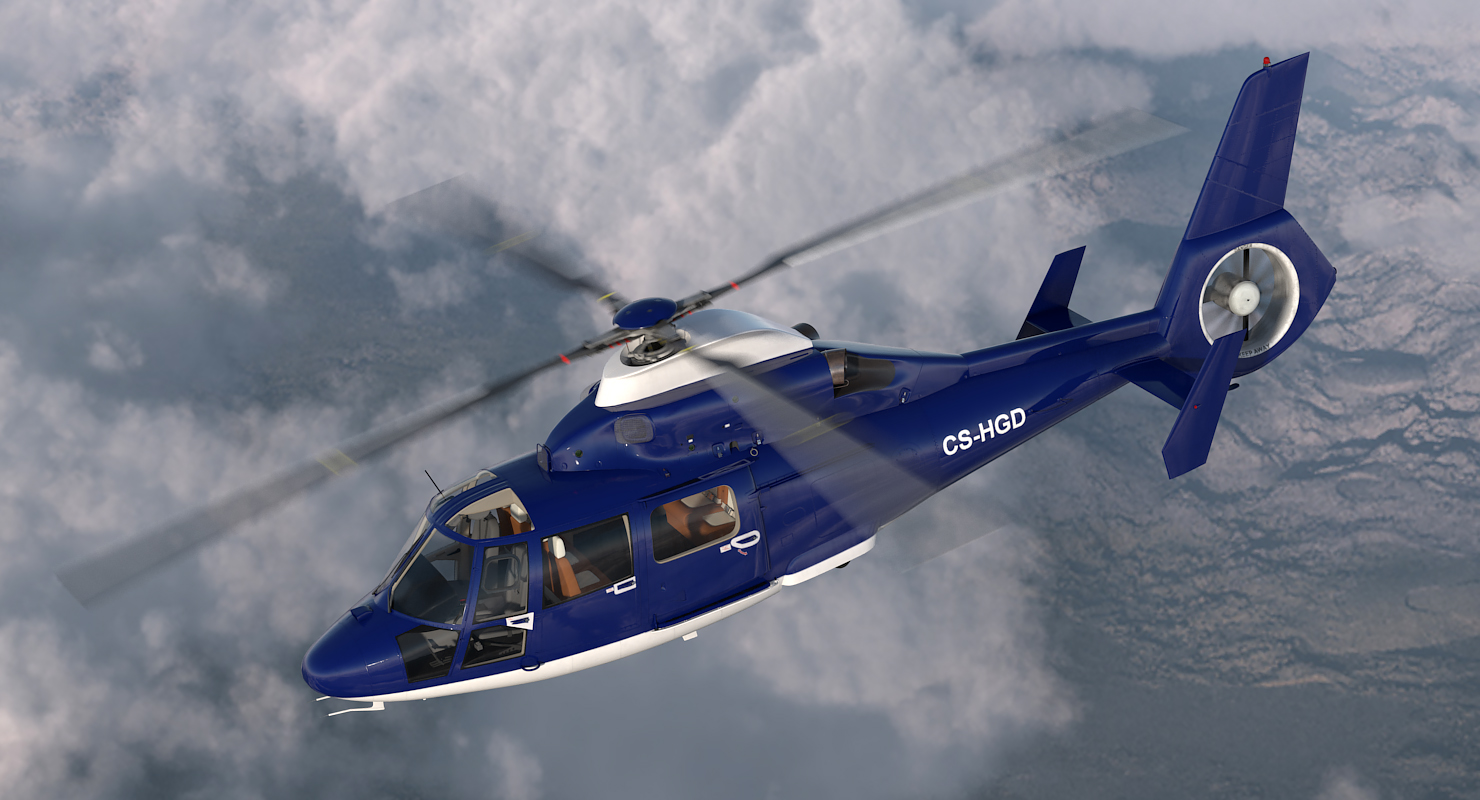 Civil Helicopter Eurocopter SA 365 C Dauphin 3D model