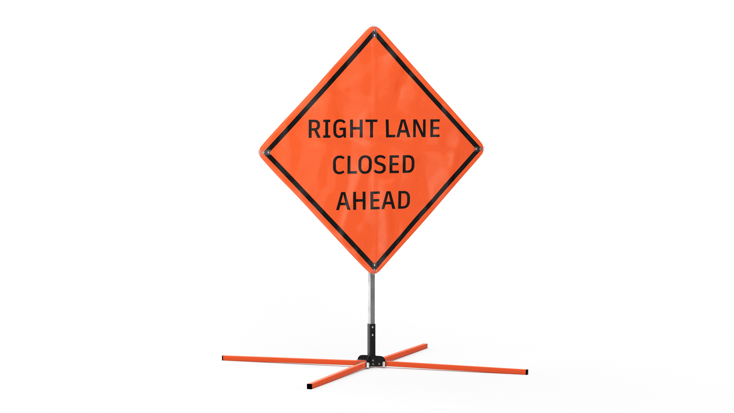 Right Lane Closed Ahead Traffic Control Sign 3D model