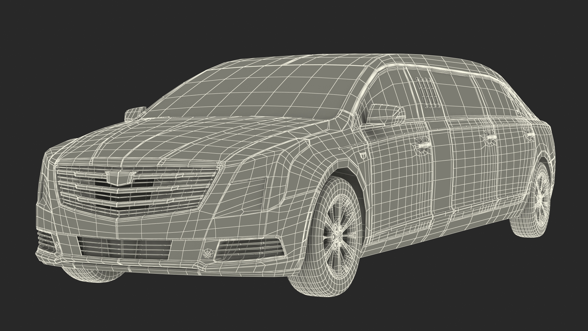 Cadillac Six Door Limousine 3D