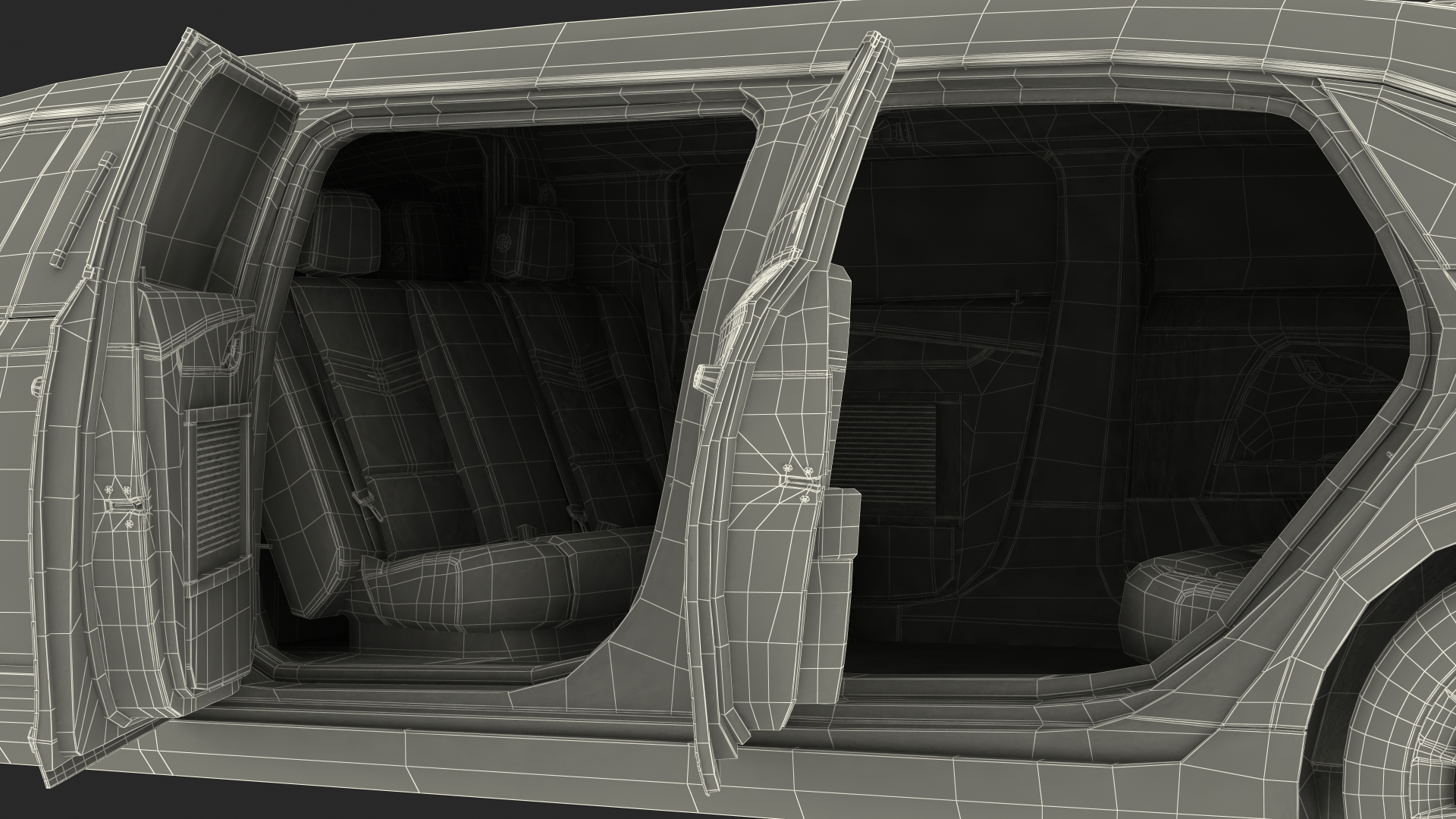 Cadillac Six Door Limousine 3D