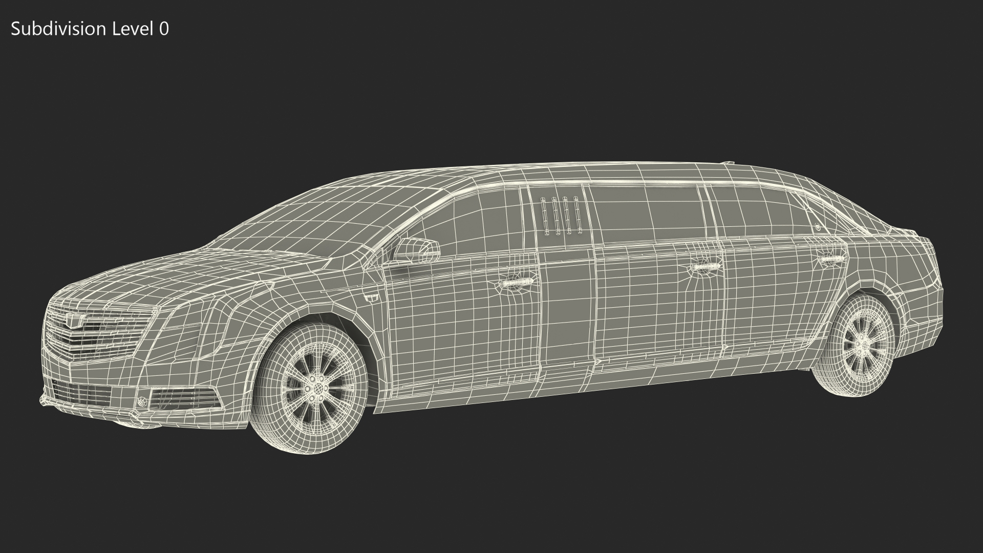 Cadillac Six Door Limousine 3D