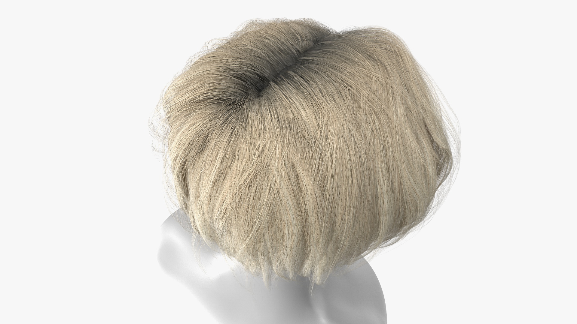 3D Wig Short Layered Hairstyle Blond model