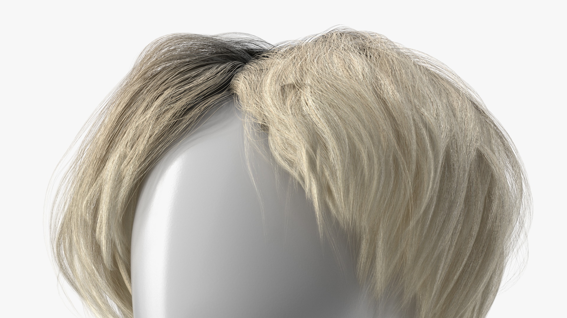 3D Wig Short Layered Hairstyle Blond model