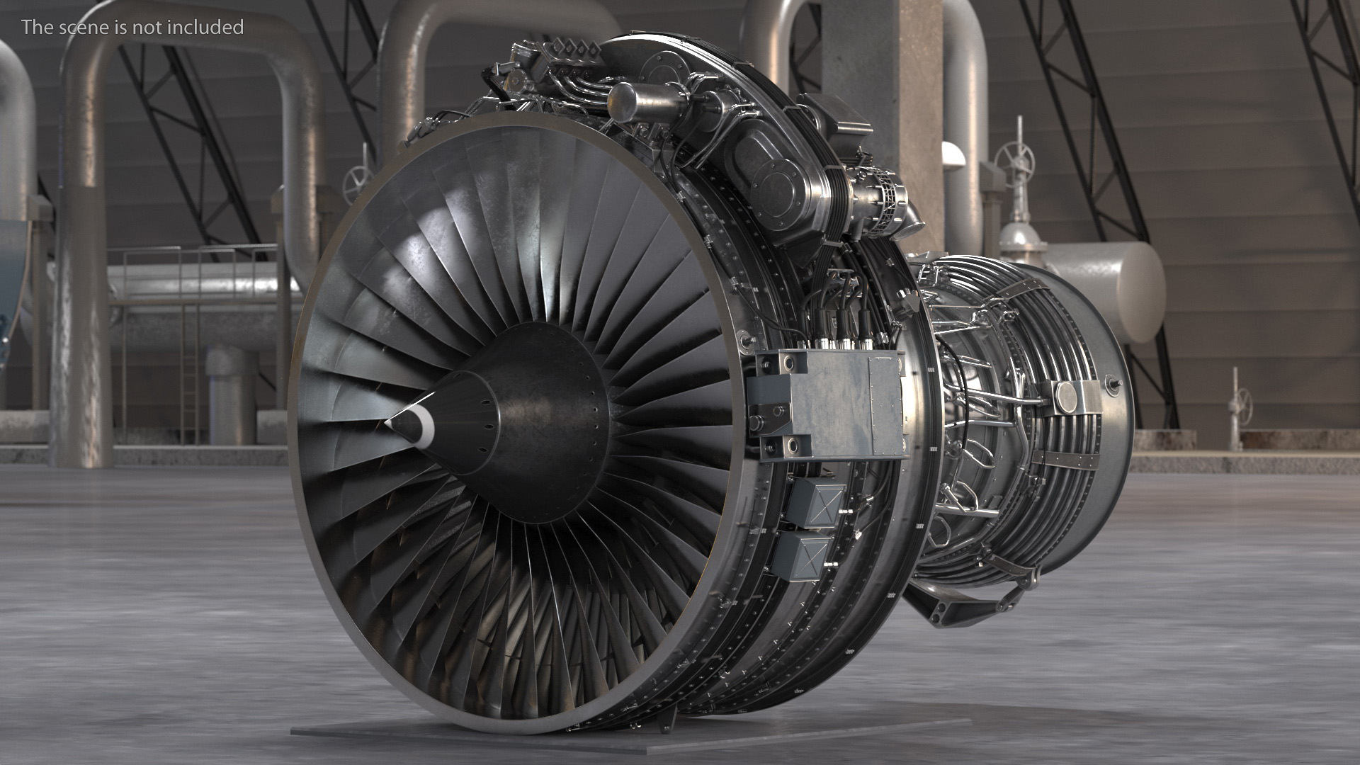 3D Aircraft Turbofan Engine CFM International CFM56 model