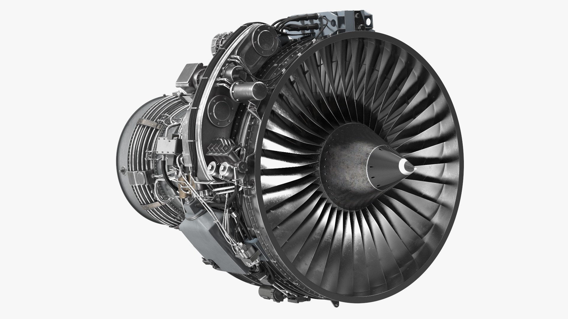 3D Aircraft Turbofan Engine CFM International CFM56 model