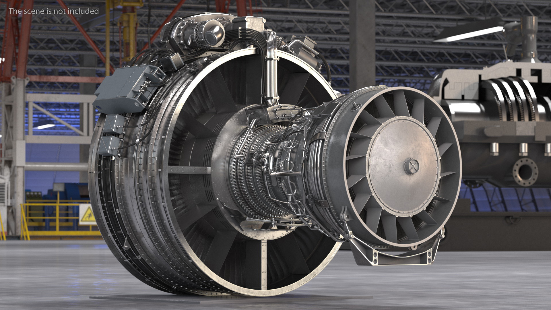 3D Aircraft Turbofan Engine CFM International CFM56 model