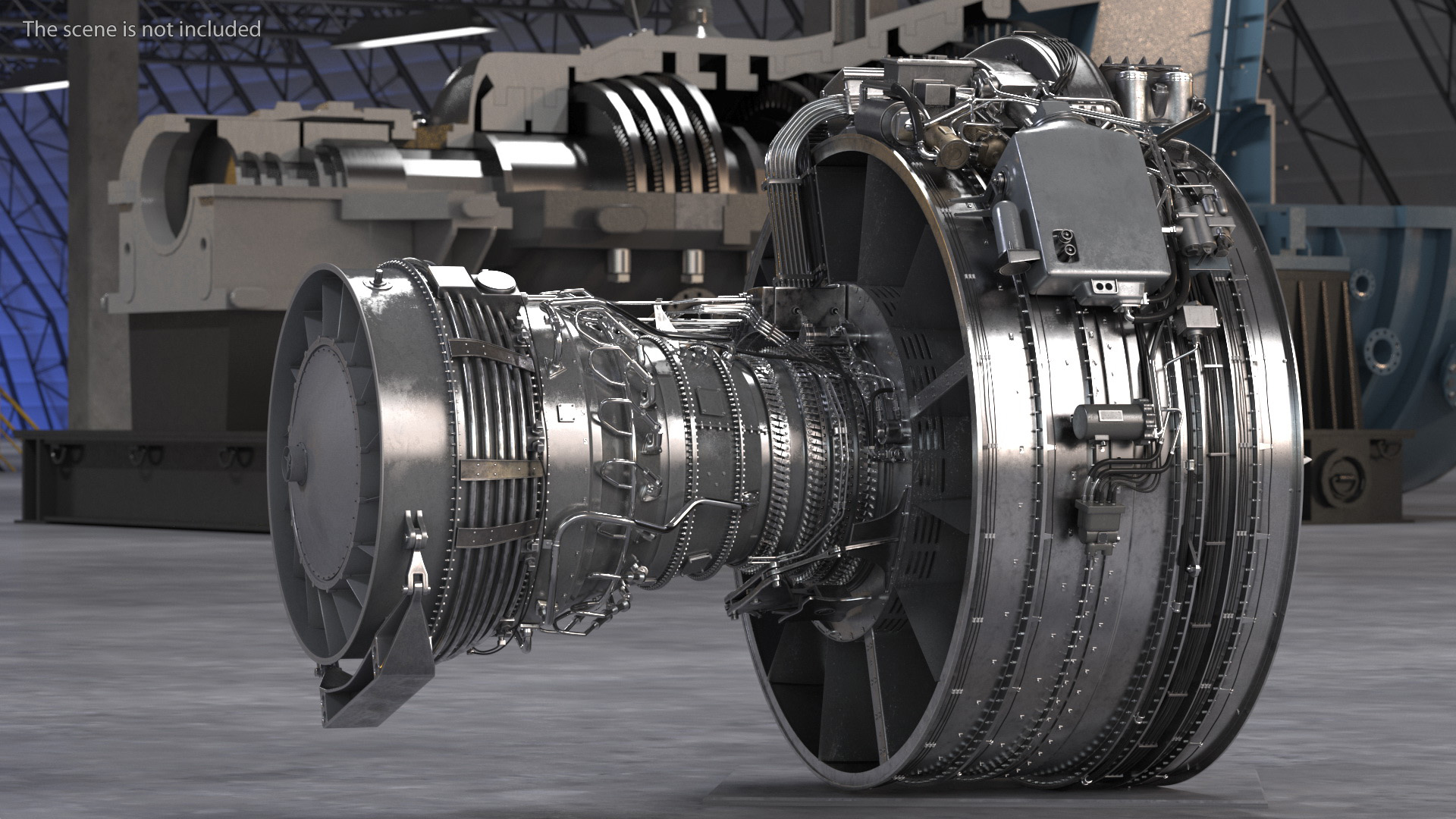 3D Aircraft Turbofan Engine CFM International CFM56 model