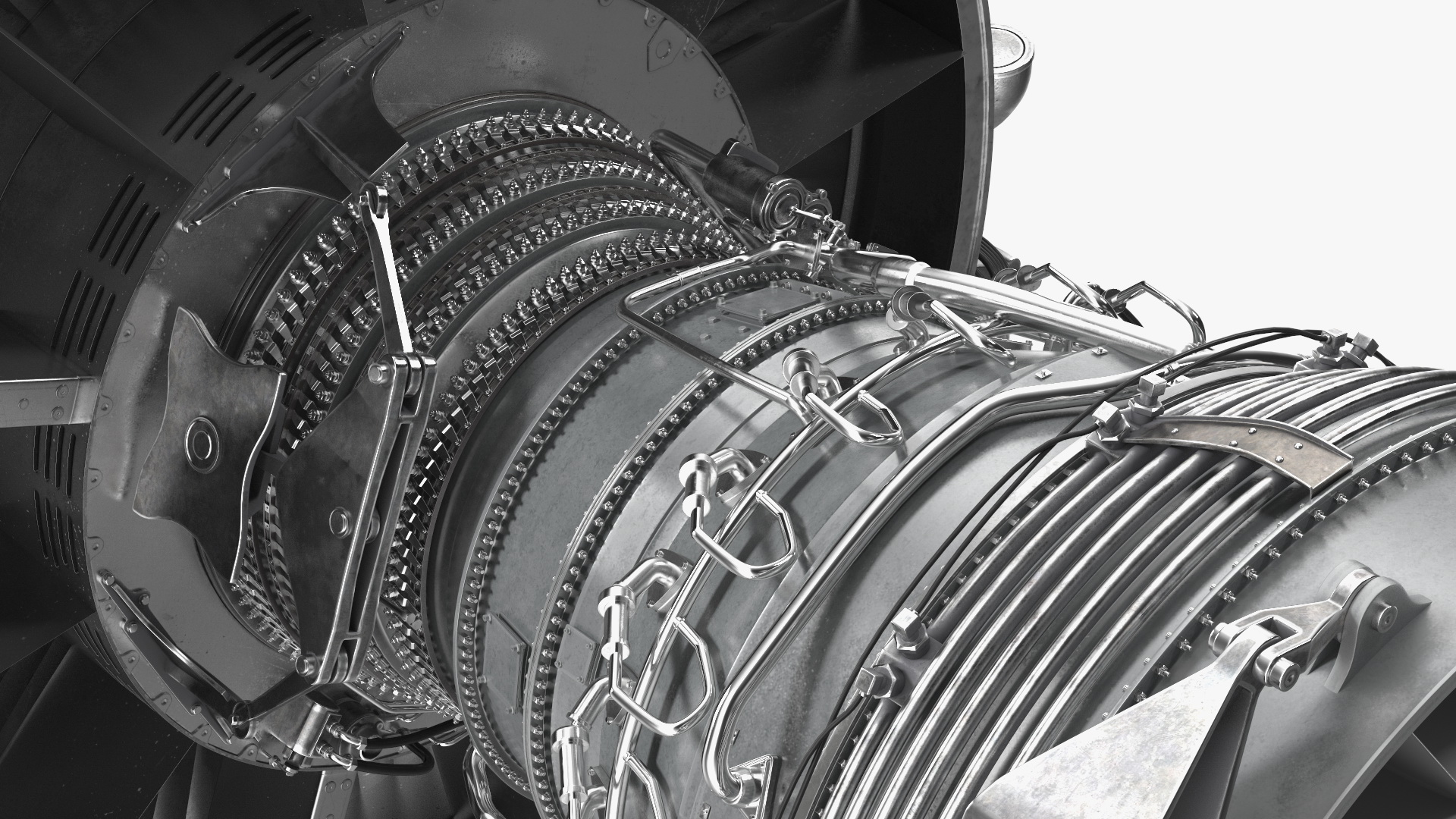 3D Aircraft Turbofan Engine CFM International CFM56 model