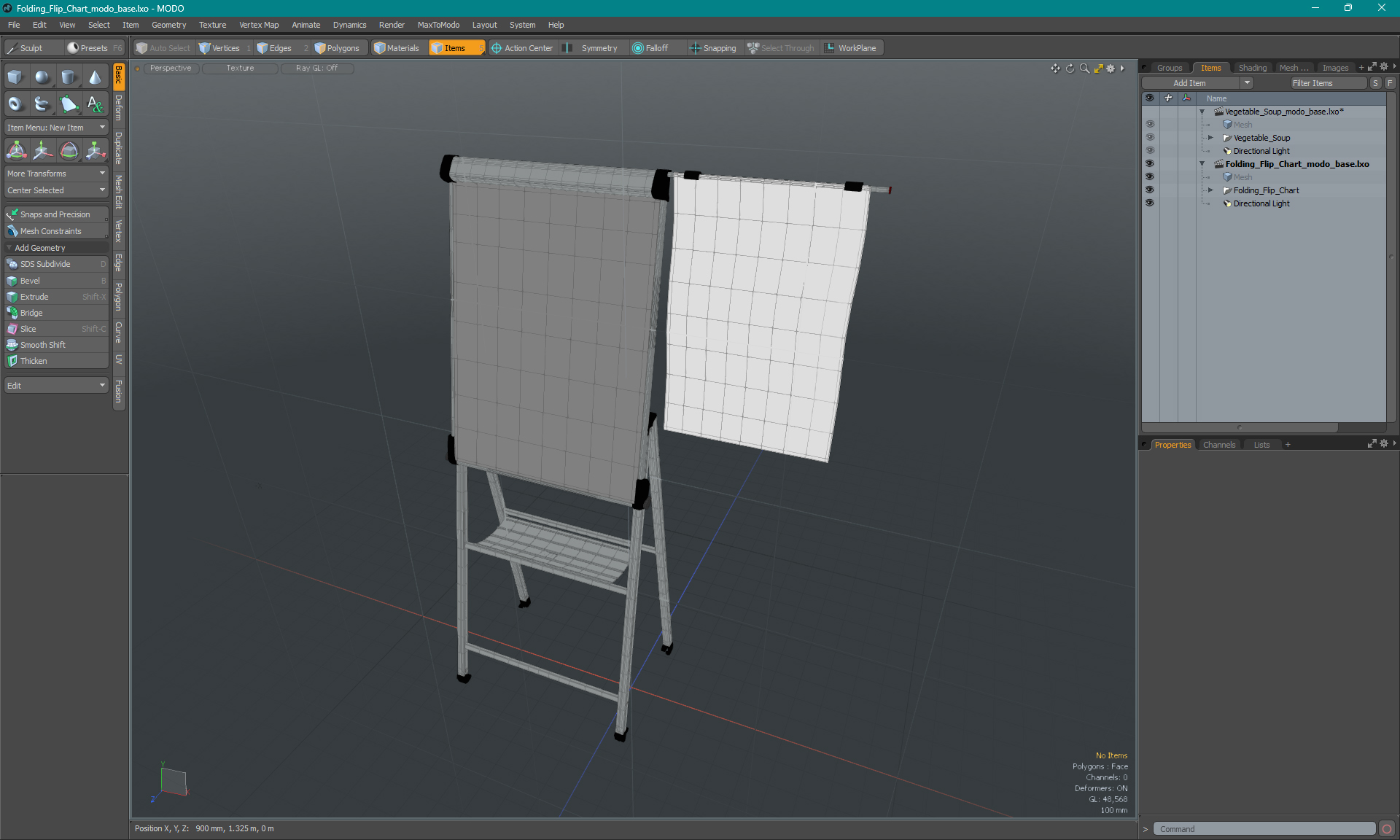 3D Folding Flip Chart model