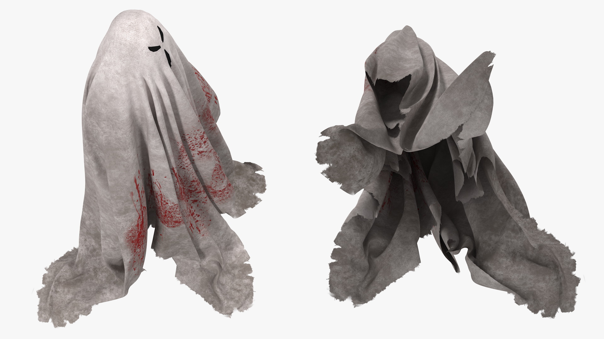 3D Bloody Evil Ghost Bedsheet