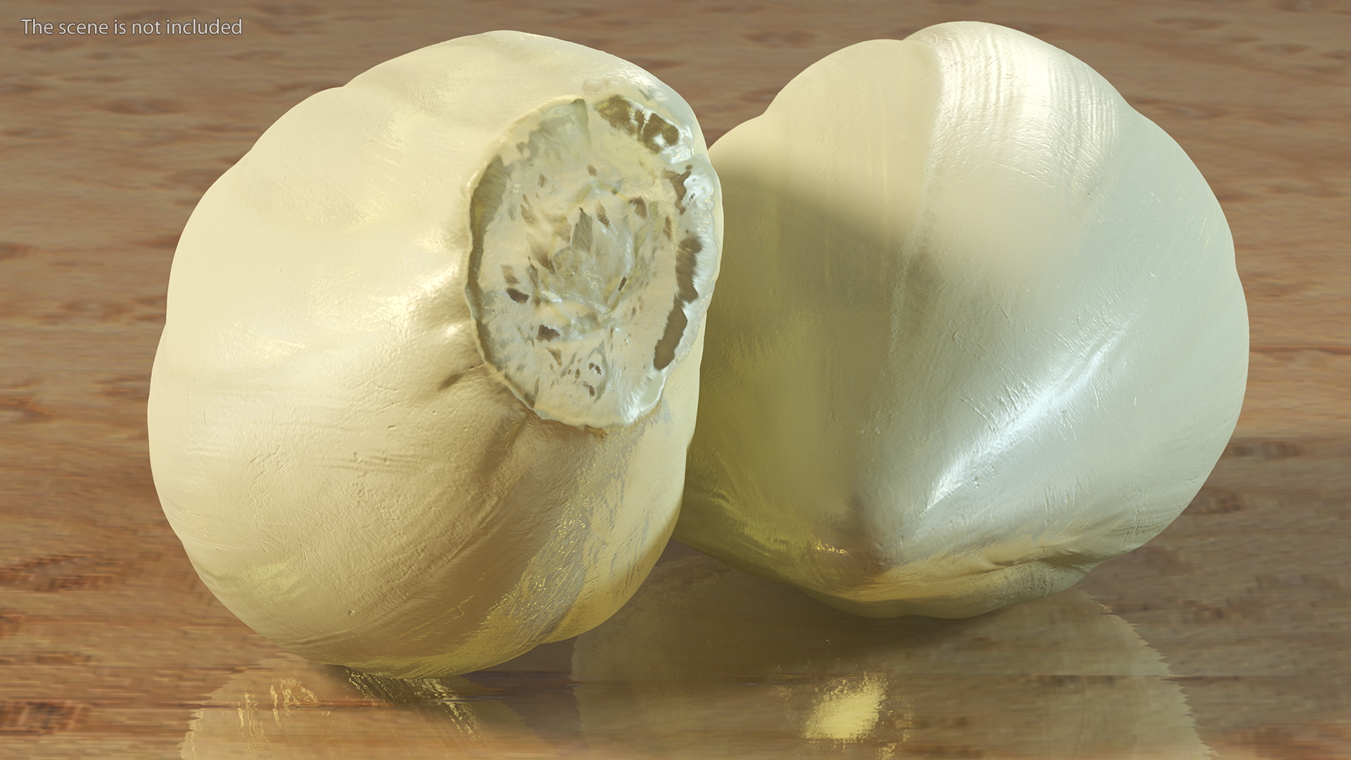 3D Fresh Peeled Garlic Cloves