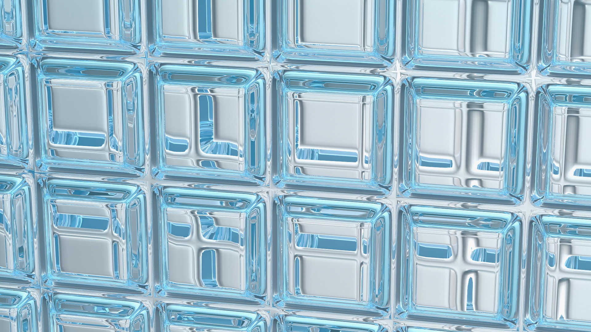 3D Quadra Glass Block Blue model