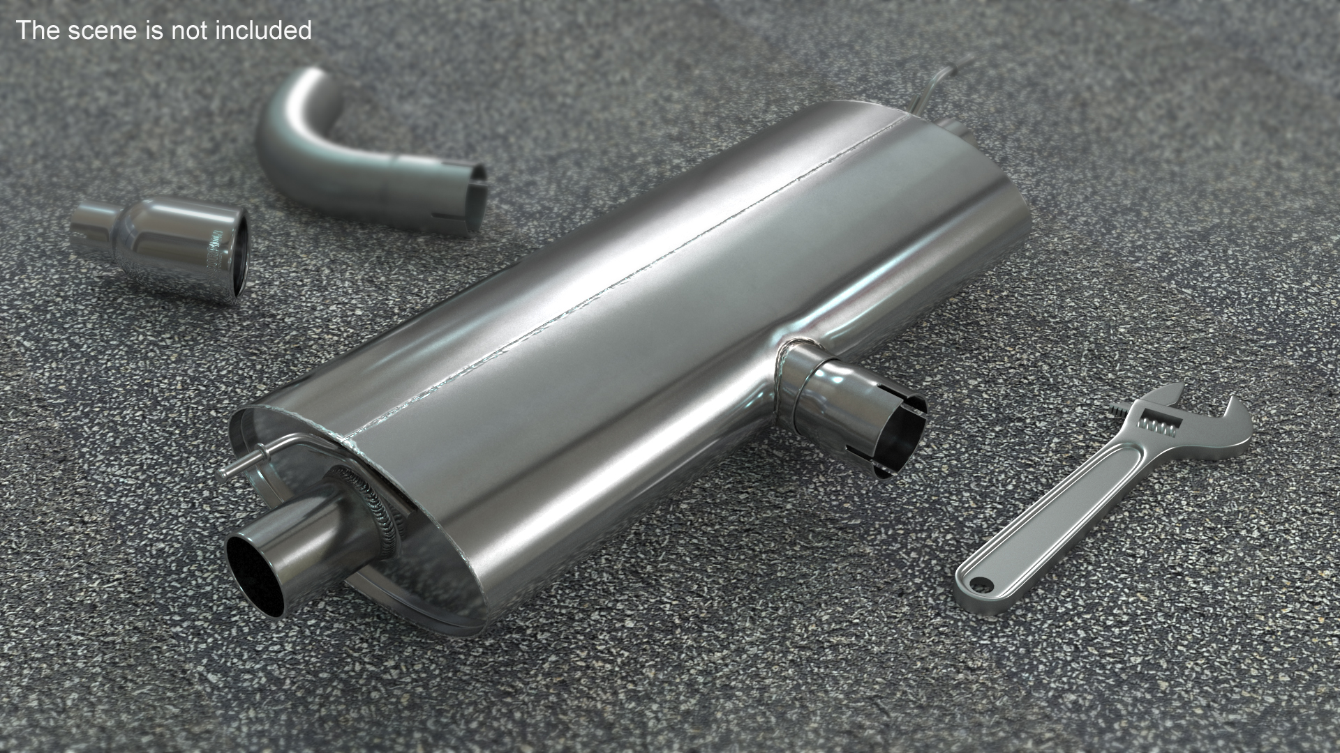 3D model Car Exhaust Silencer