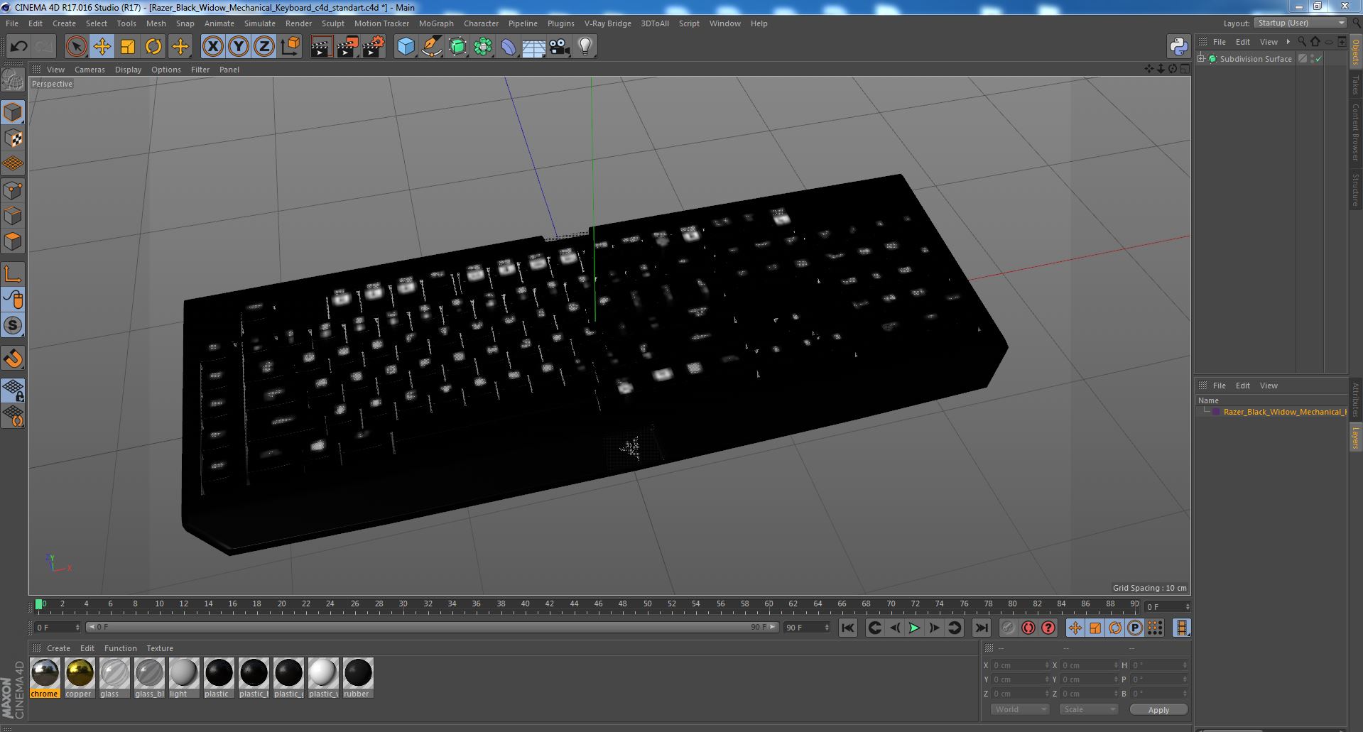 Razer Black Widow Mechanical Keyboard 3D