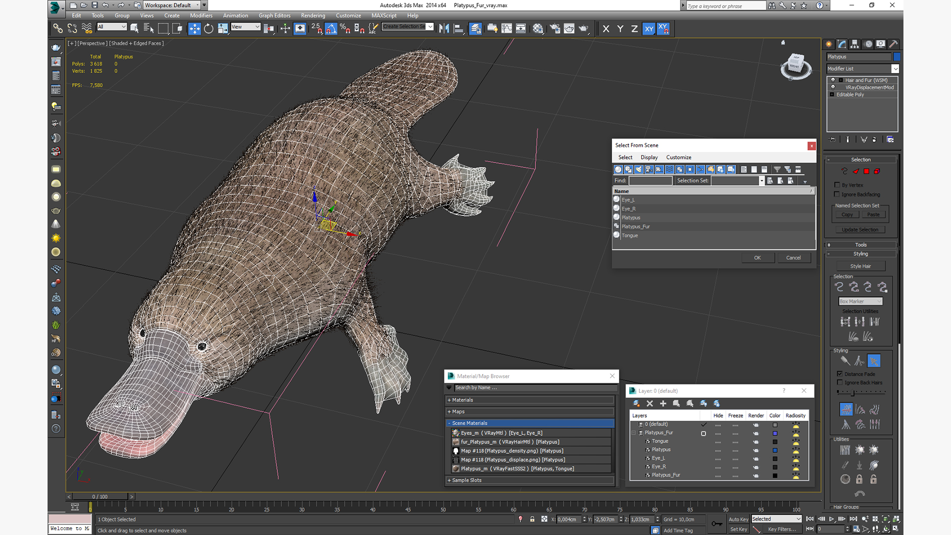 Platypus Fur 3D