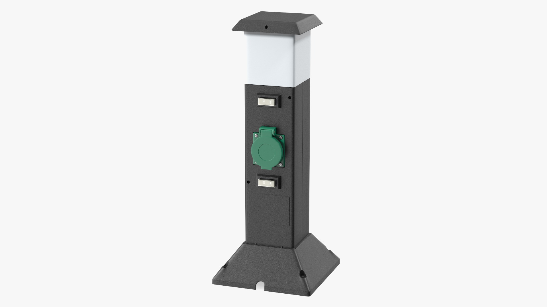 Garden Energy Column with 2 Socket and 4 Switches 3D model