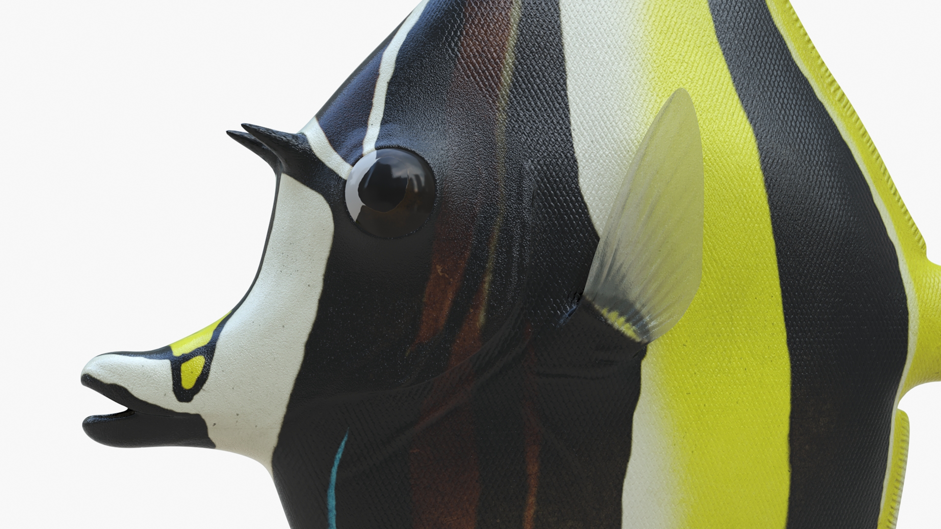 3D Moorish Idol Tropical Fish Rigged model