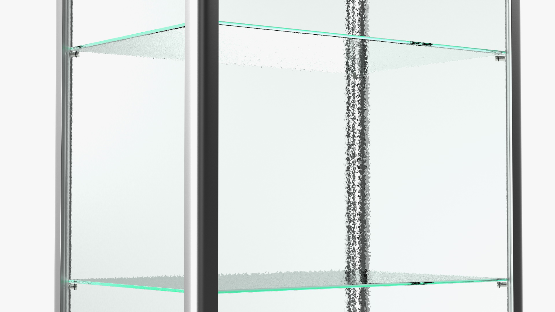 3D model Glass Display Case Wide Silver