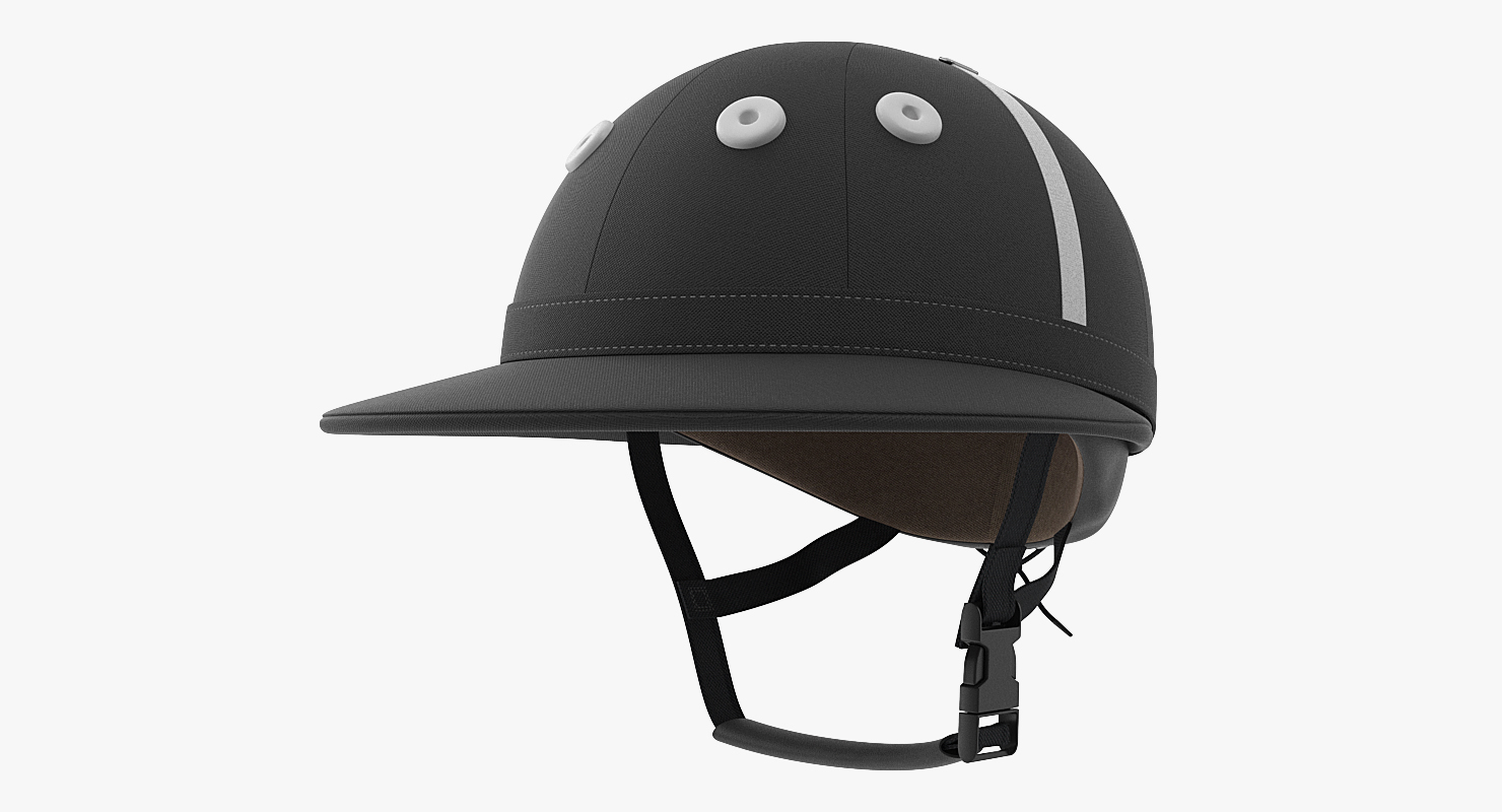 Polo Helmet Black Fabric 3D model