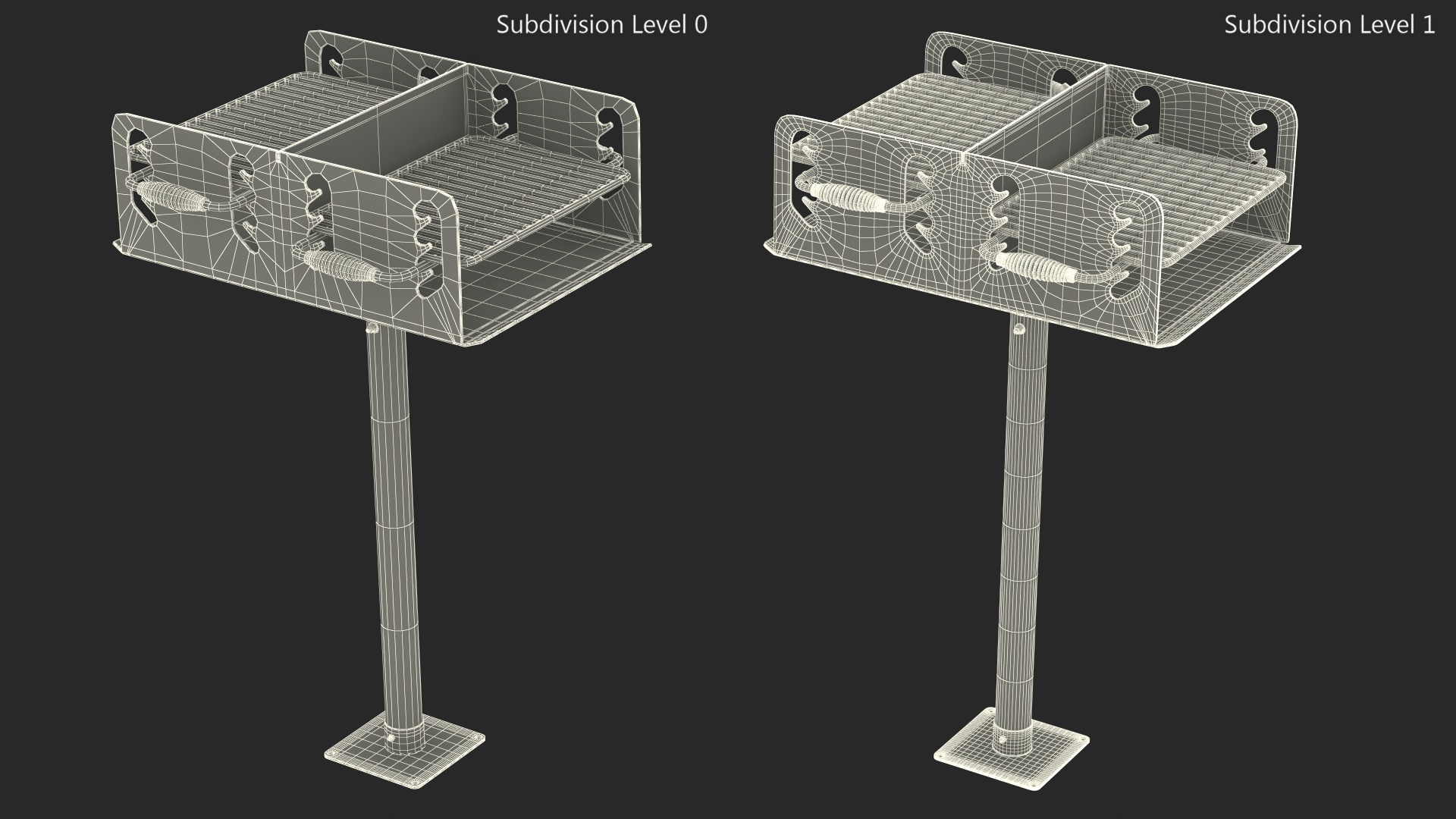 Outdoor BBQ Park Grill 3D