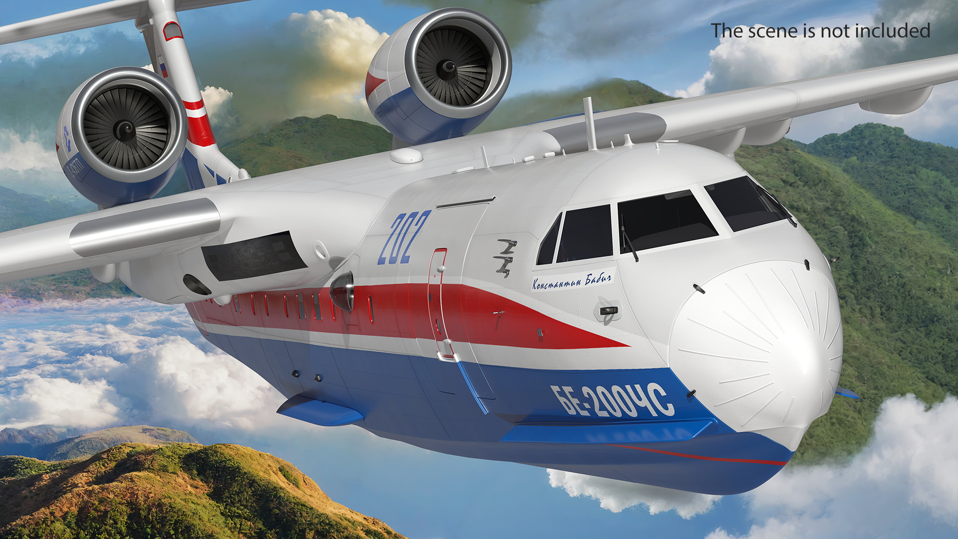 3D model Beriev Be 200 Altair Aircraft Rigged for Maya