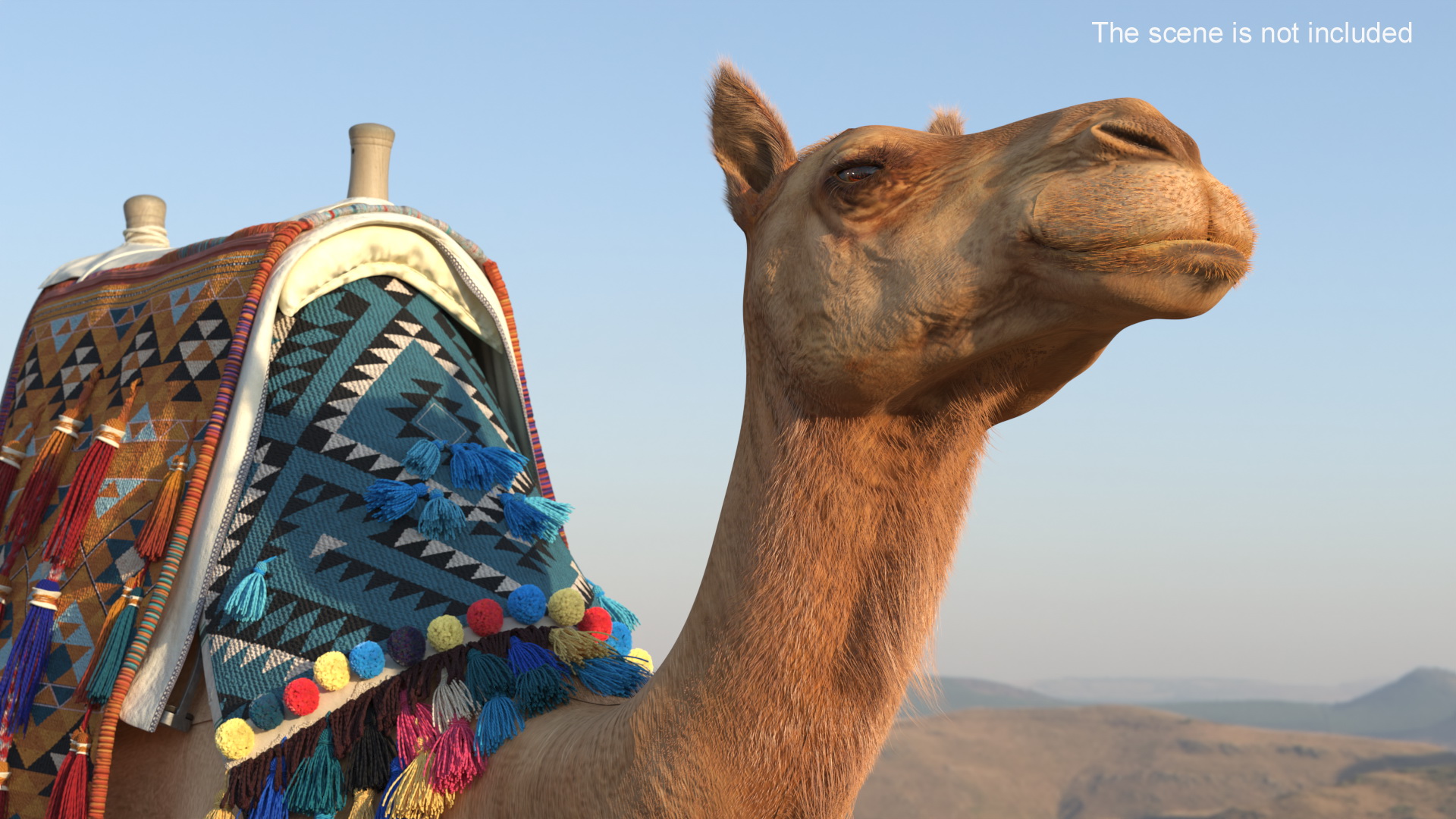 Traditional Bedouin Tent with Camel Fur 3D model