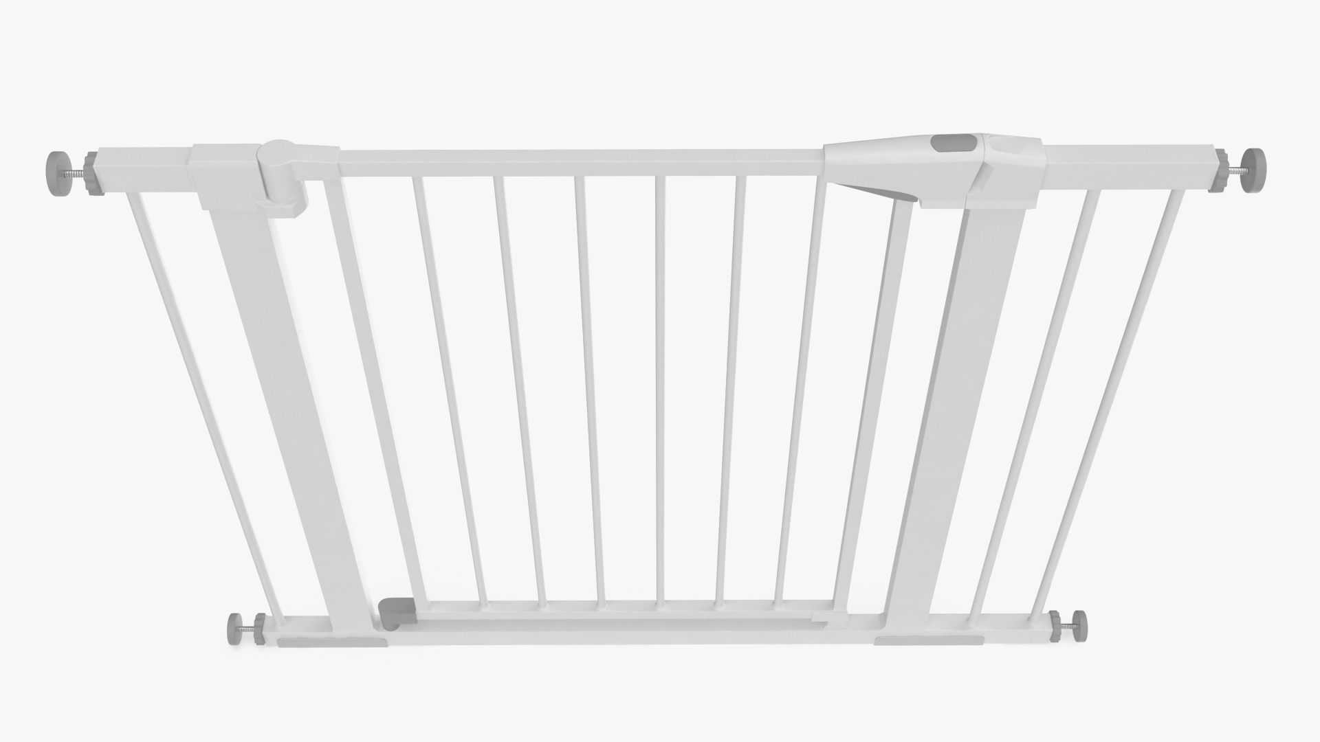 Metal Baby Gate with White Plastic Pattern 3D