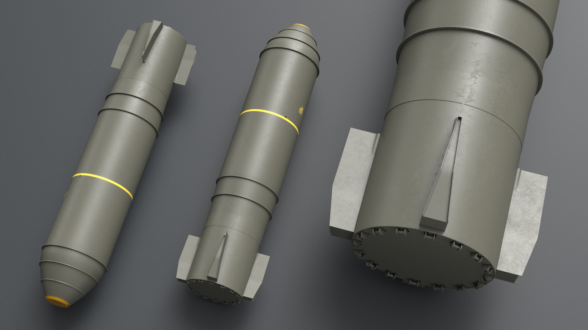 3D Military Thermonuclear Bomb MK-17 model