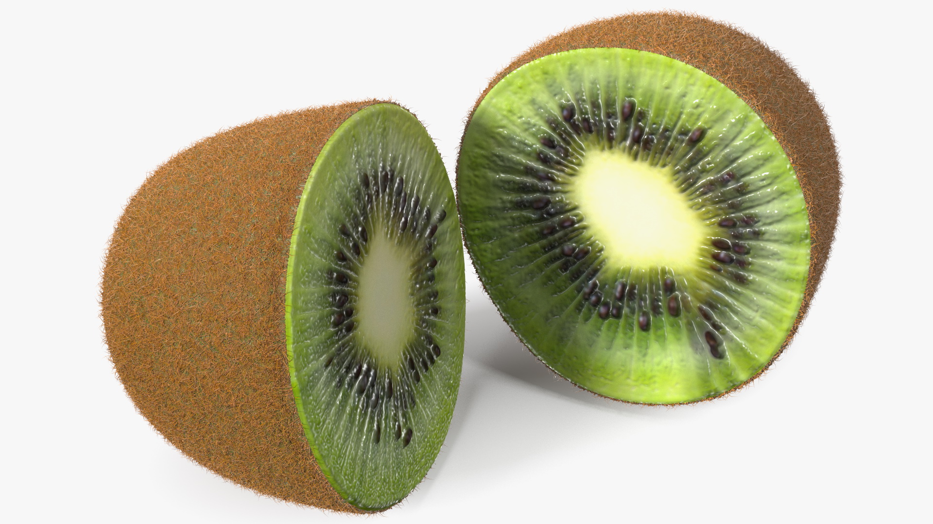 Kiwi Cut in Halves Fur 3D