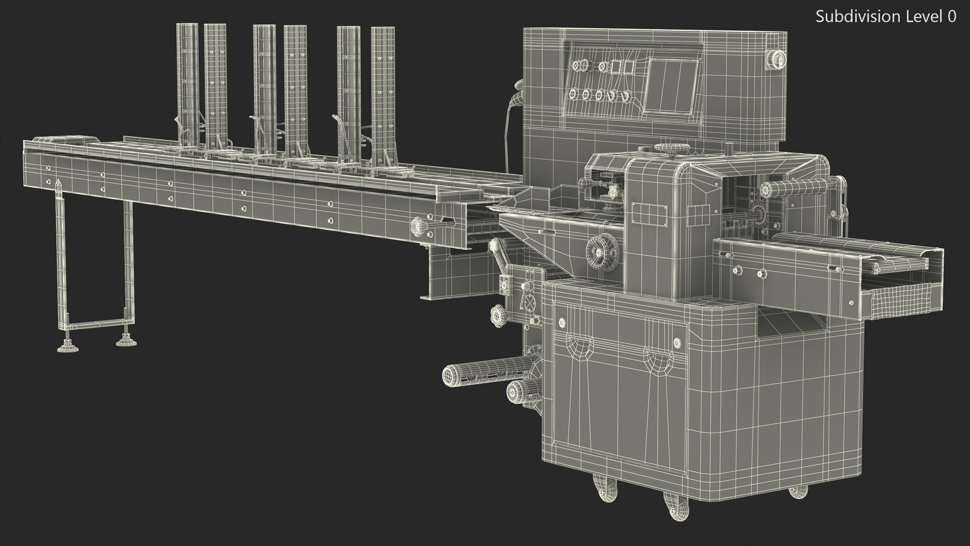 Automatic Packing Line Machine Fur 3D model