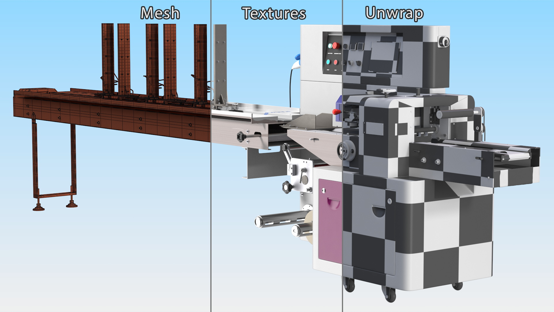 Automatic Packing Line Machine Fur 3D model