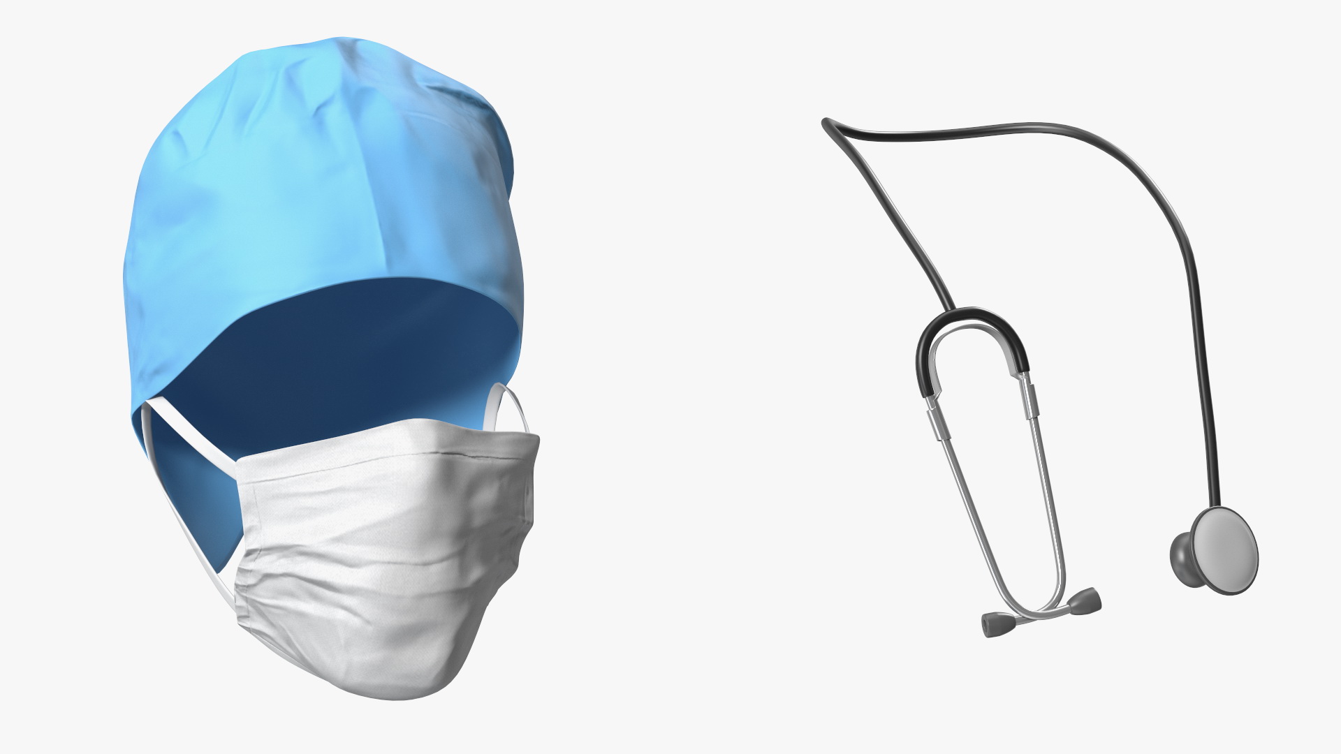 3D model Male Surgeon In Mask