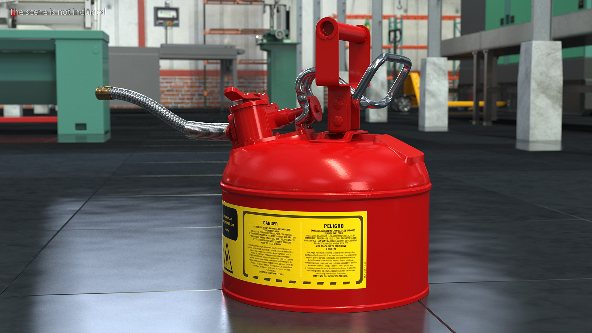 3D model Safety Fuel Can One Gallon Red