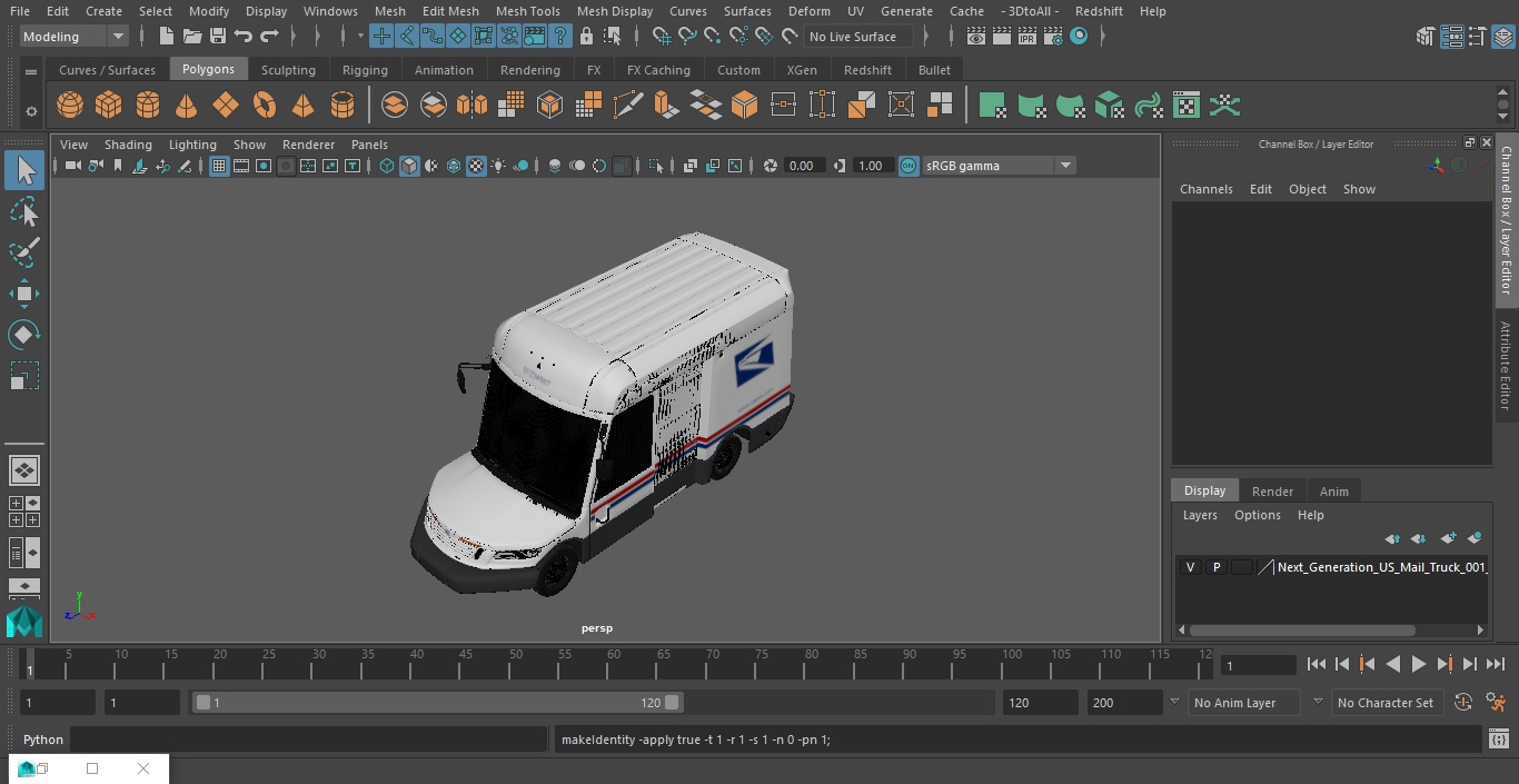 Next Generation US Mail Truck 3D model