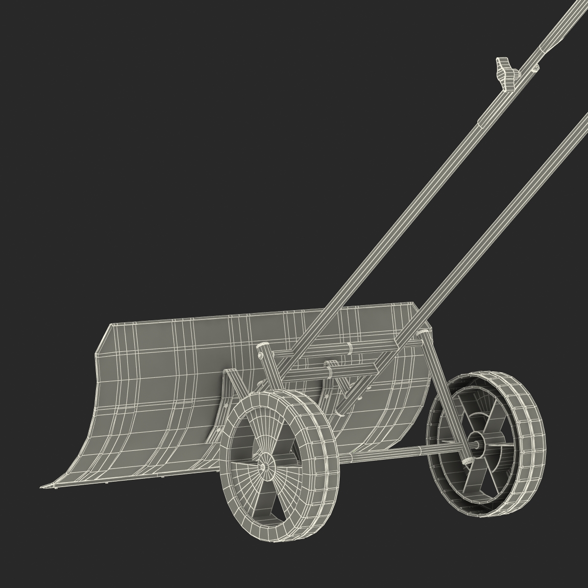 Wheeled Snow Pusher 3D model