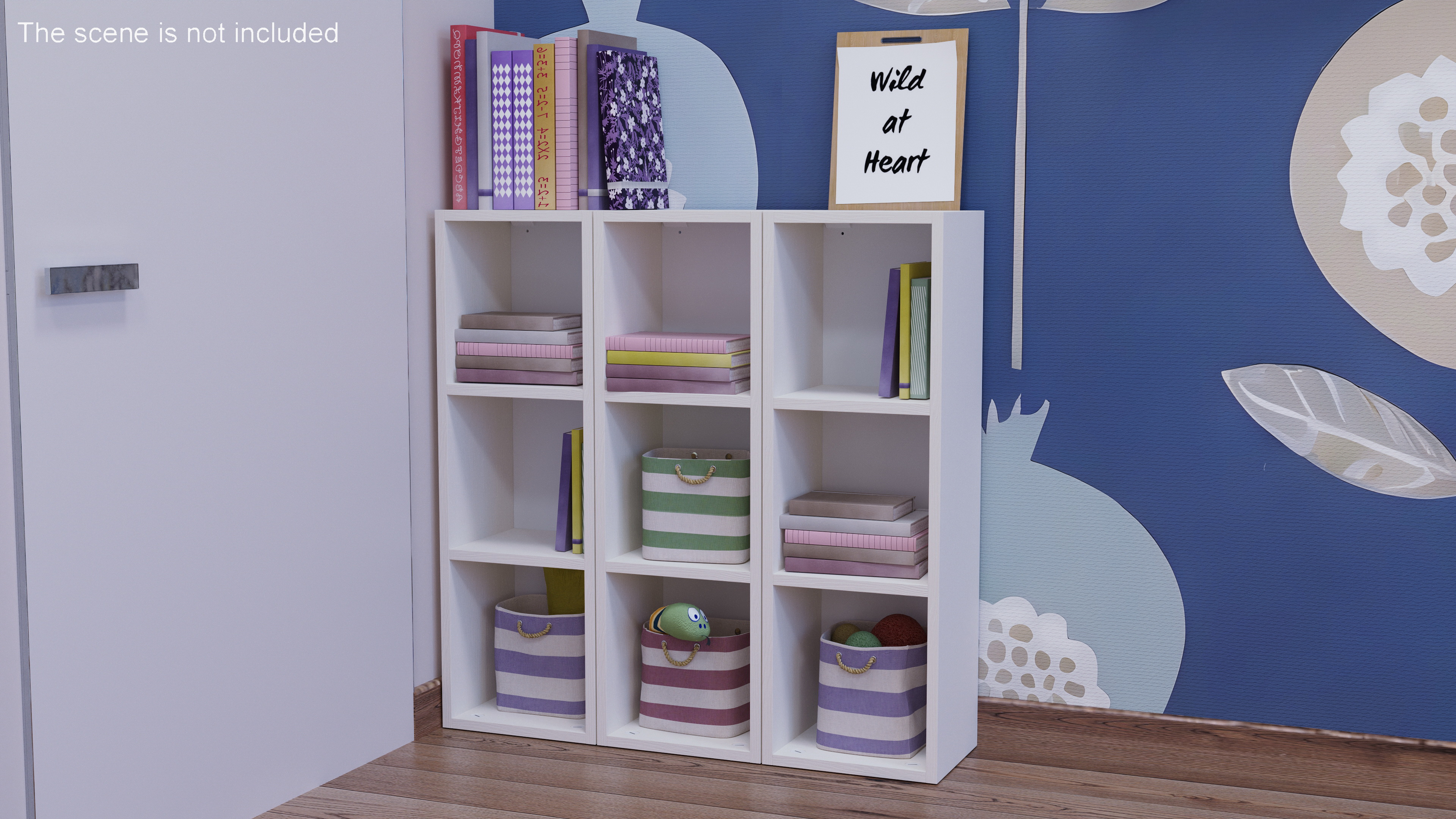 Shelf Unit for Children Room IKEA SMAGORA White 3D