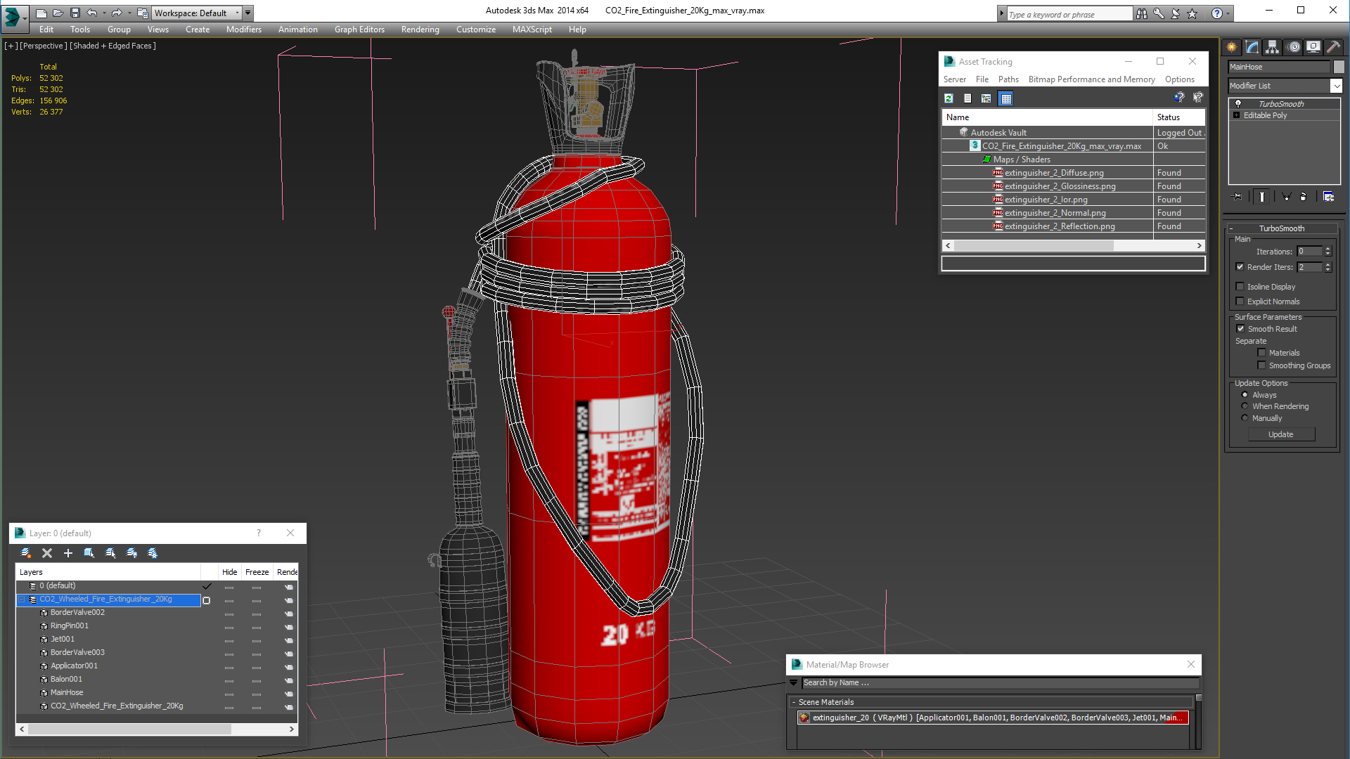 3D CO2 Fire Extinguisher 20Kg