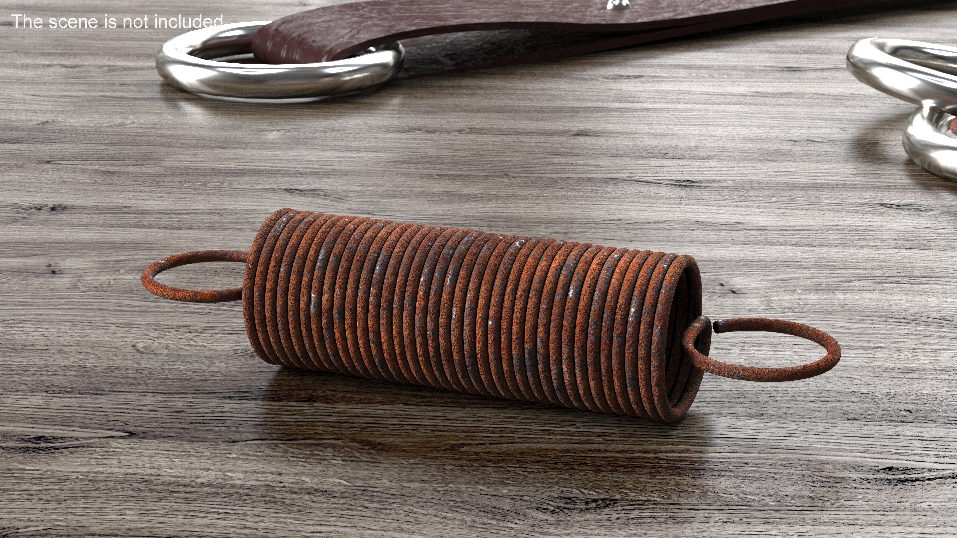 Thin Spring Rusty 3D