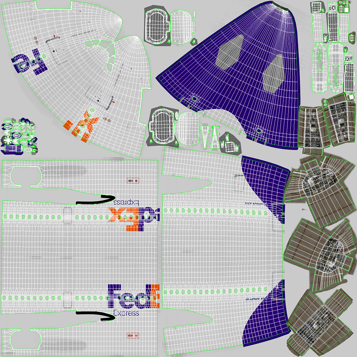 3D Airbus A310 300 FedEx