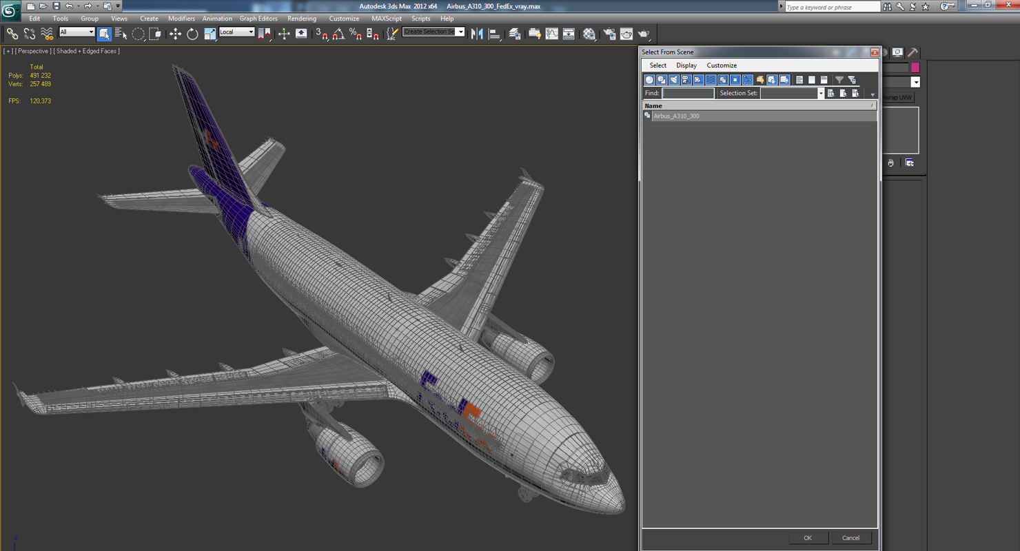 3D Airbus A310 300 FedEx