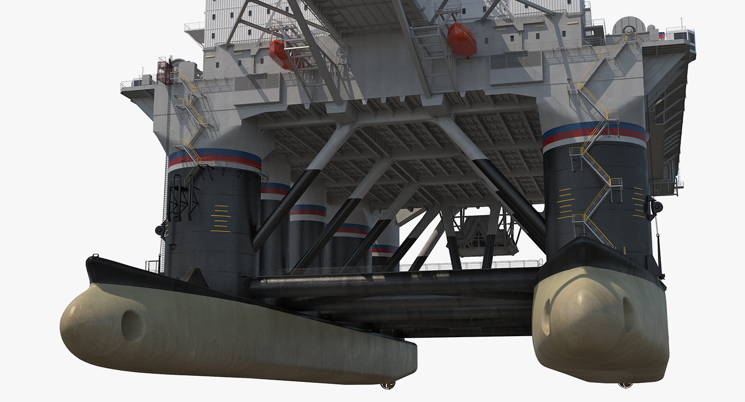 Odyssey Sea Launch Platform with Zenit 3SL Rocket 3D model