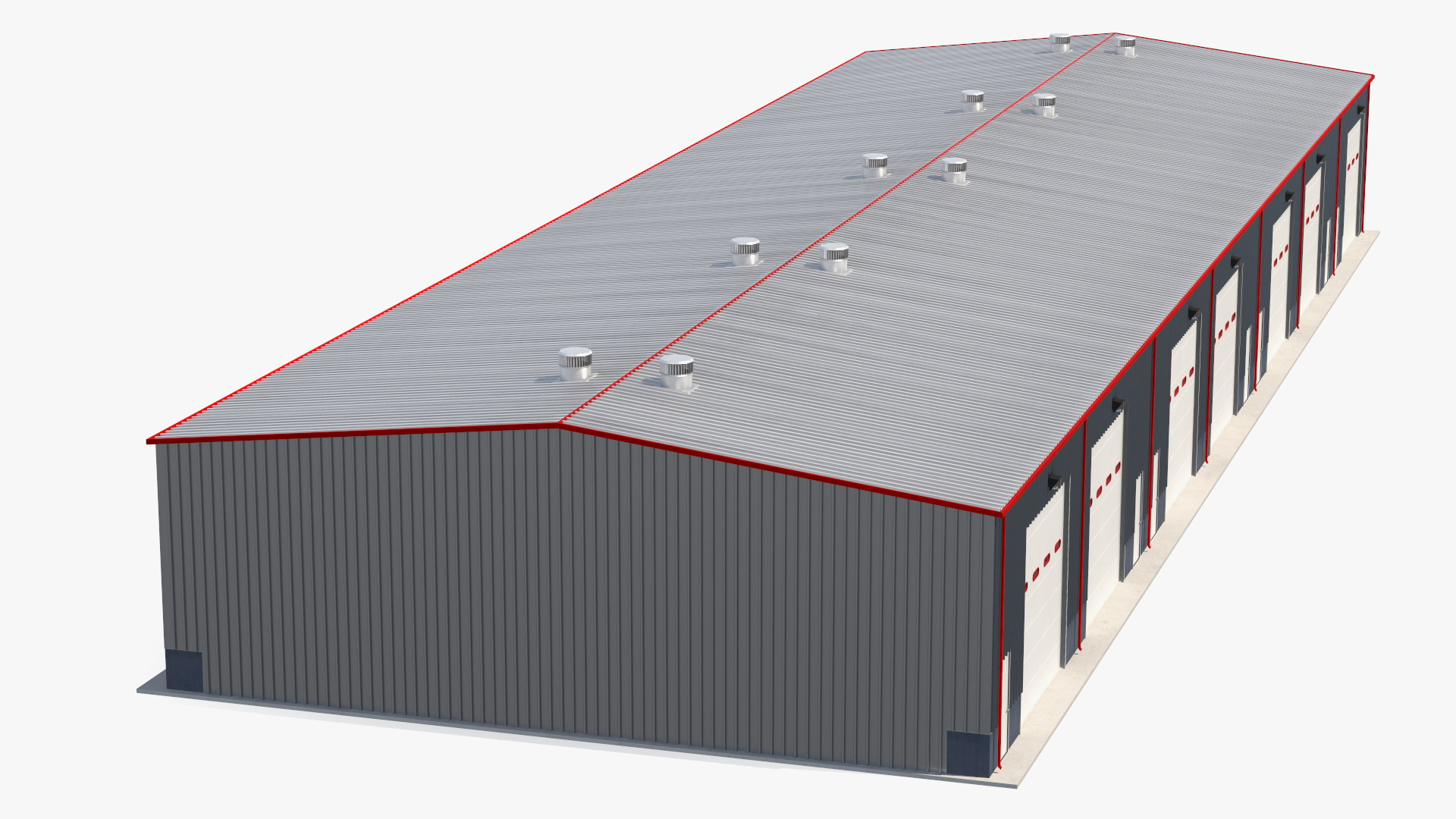 Industrial Warehouse Building 3D model