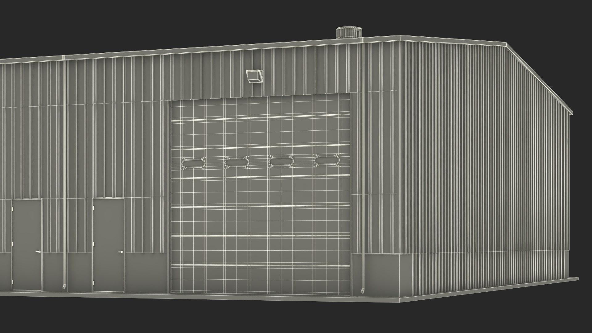 Industrial Warehouse Building 3D model