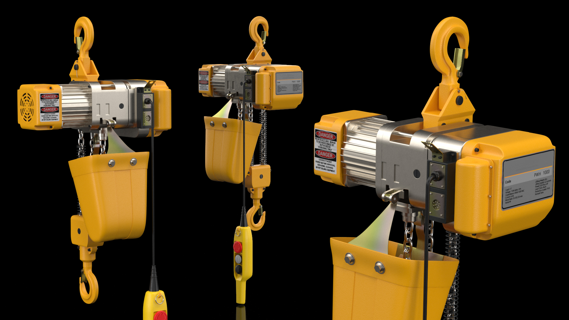 3D Electric Chain Hoist 1T model