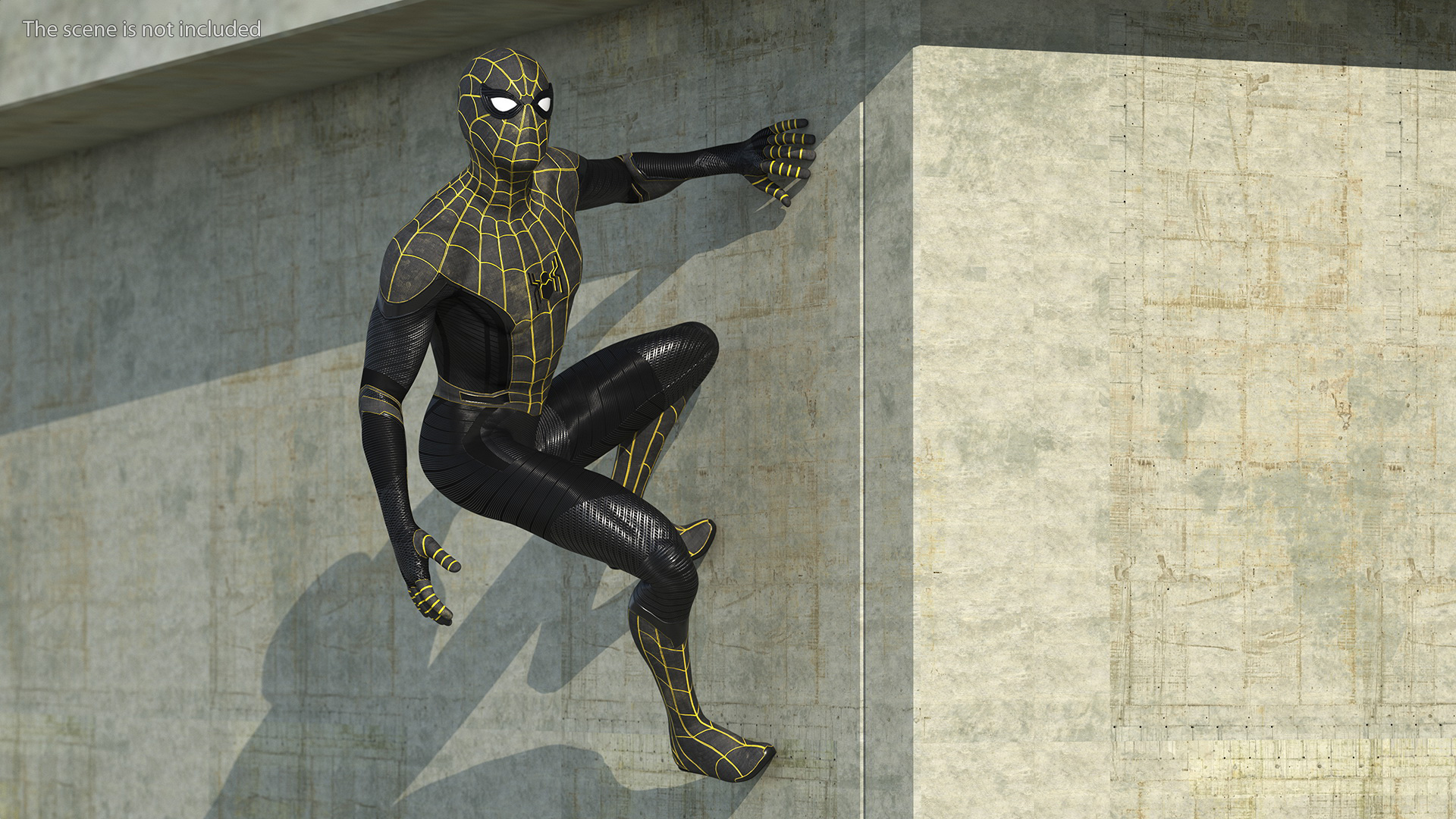 3D Spiderman Black Suit Rigged for Cinema 4D