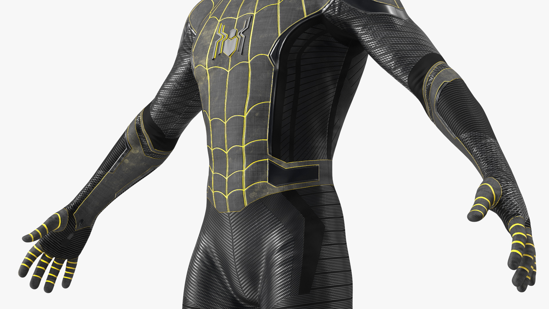 3D Spiderman Black Suit Rigged for Cinema 4D