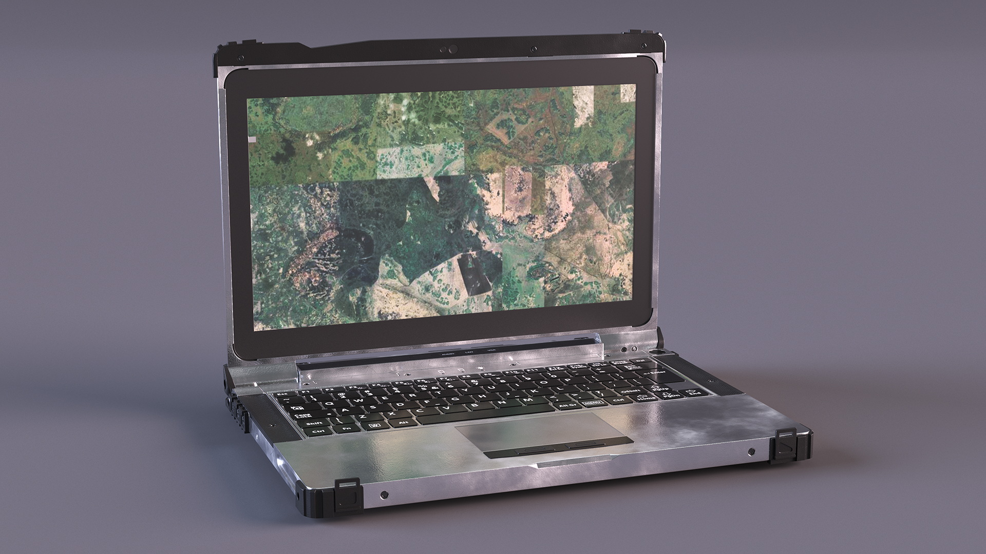 Military Armored Laptop Metallic 3D